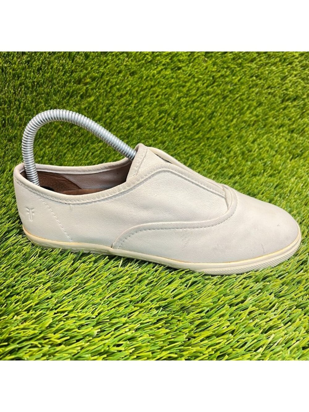 Frye‎ Mindy Womens Size 6.5M White Casual Walking Slip On Flats Shoes Loafers